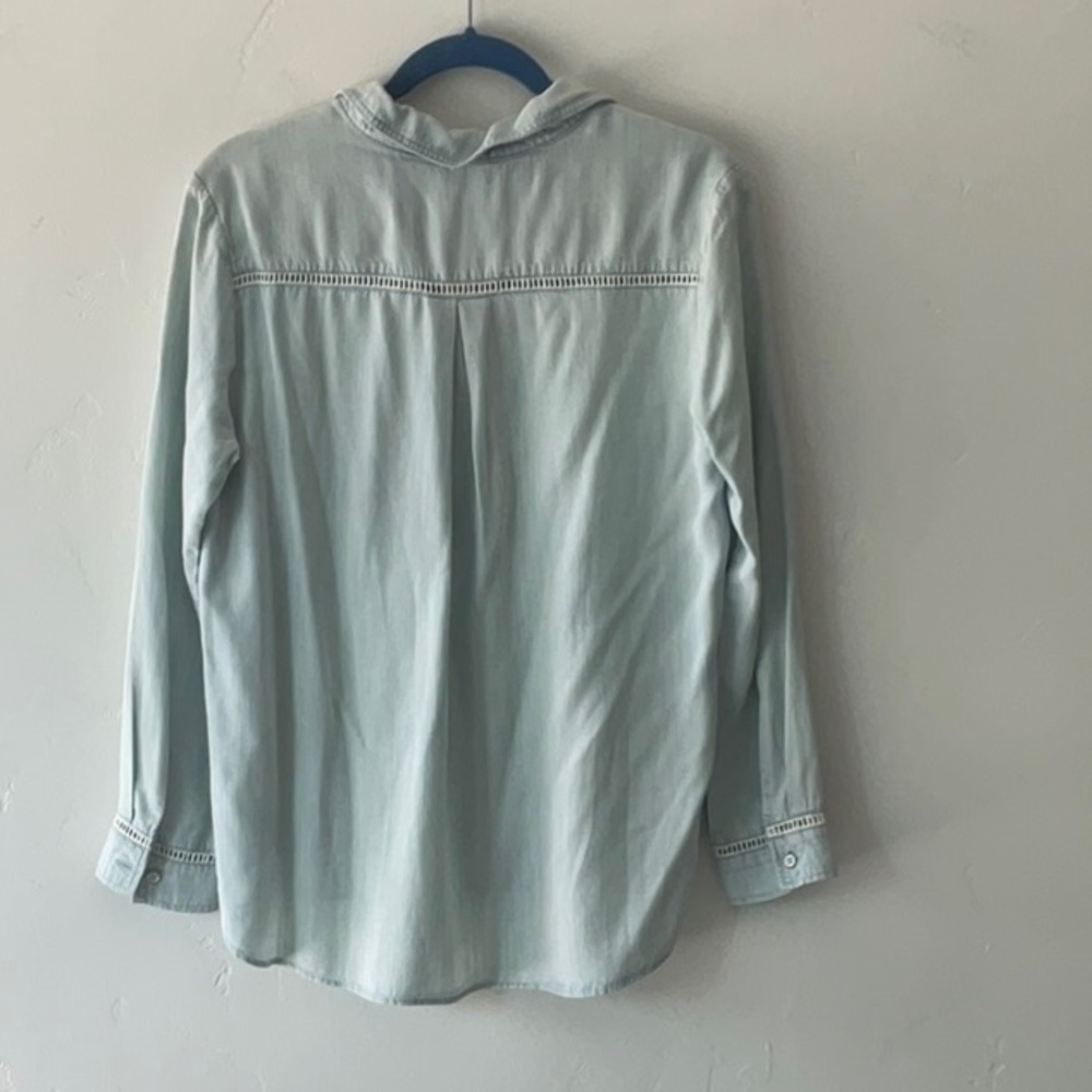 Cloth & Stone Blue Casual Button Down Shirt - Picture 4 of 4